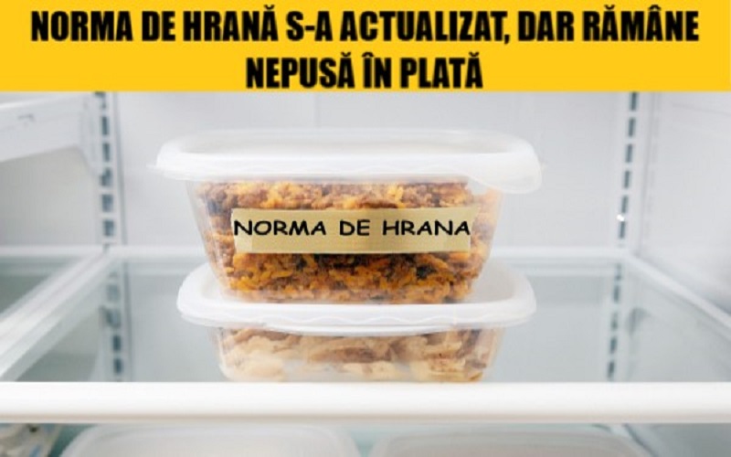 Actualizare "pe hârtie" a normei de hrană. Vezi detalii...