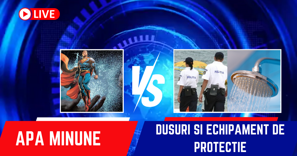 ”Apa minune” înlocuiește dușurile și echipamentul de protecție pentru polițiști?
