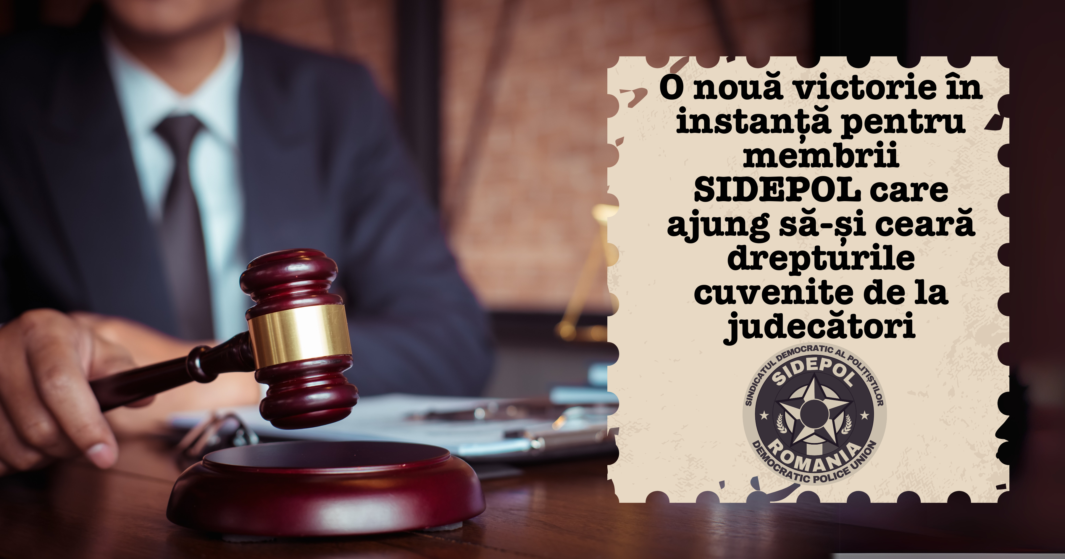 O nouă victorie în instanță pentru membrii SIDEPOL!