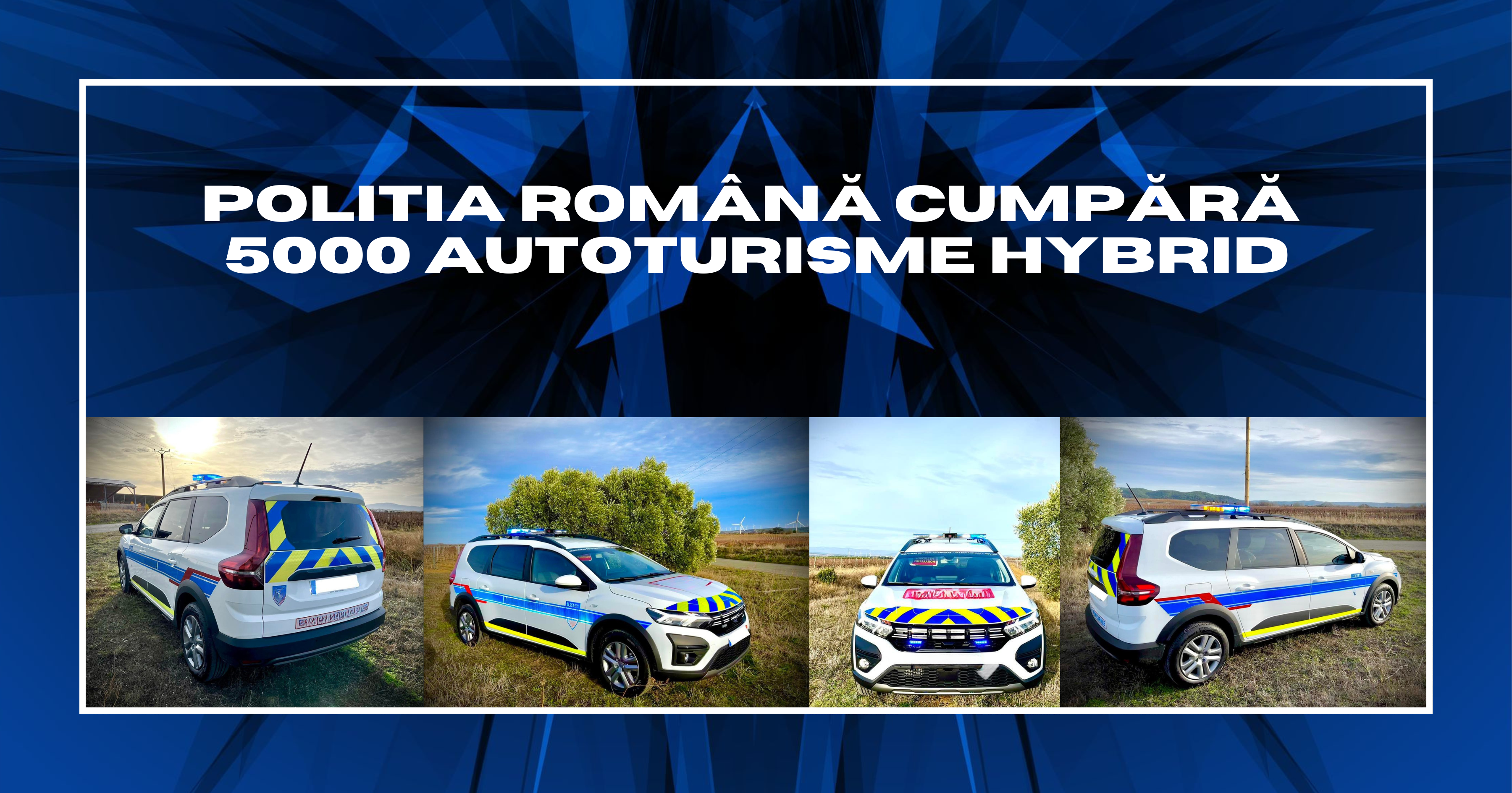 Poliția Română cumpără 5000 autoturisme hybrid