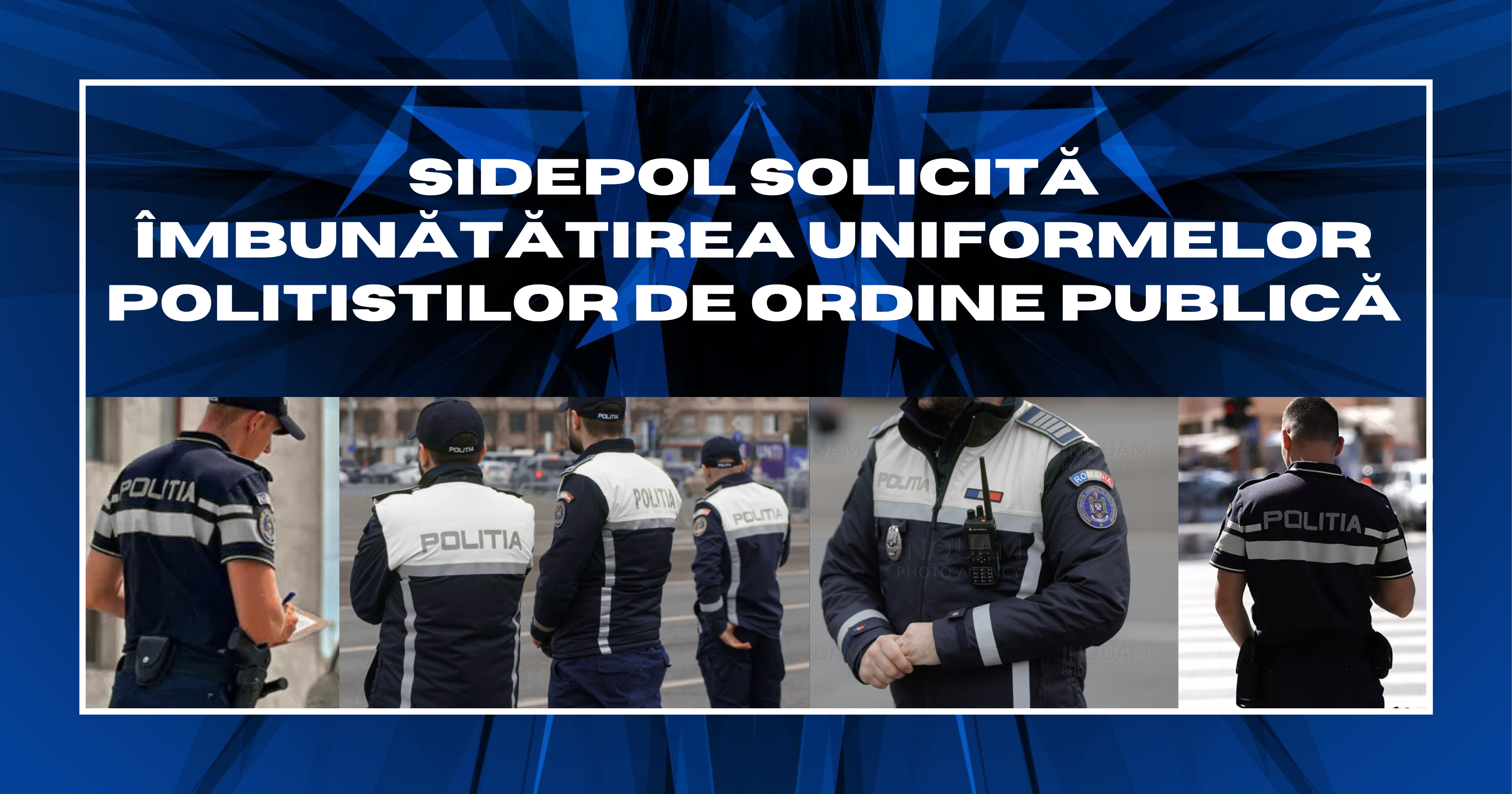 SIDEPOL solicită îmbunătățirea elementelor vizuale ale uniformei
