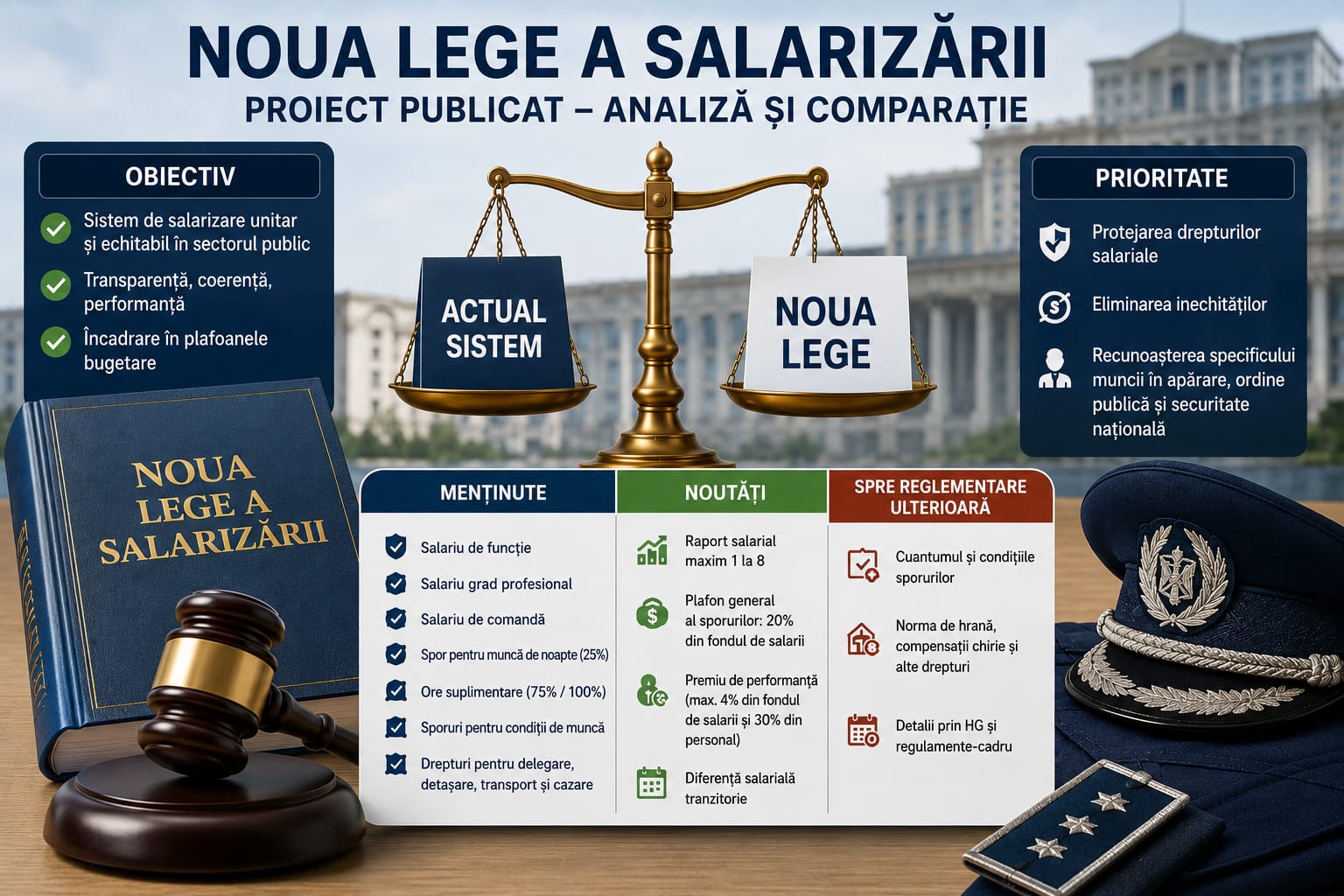 Informare privind proiectul noii Legi a salarizării unitare