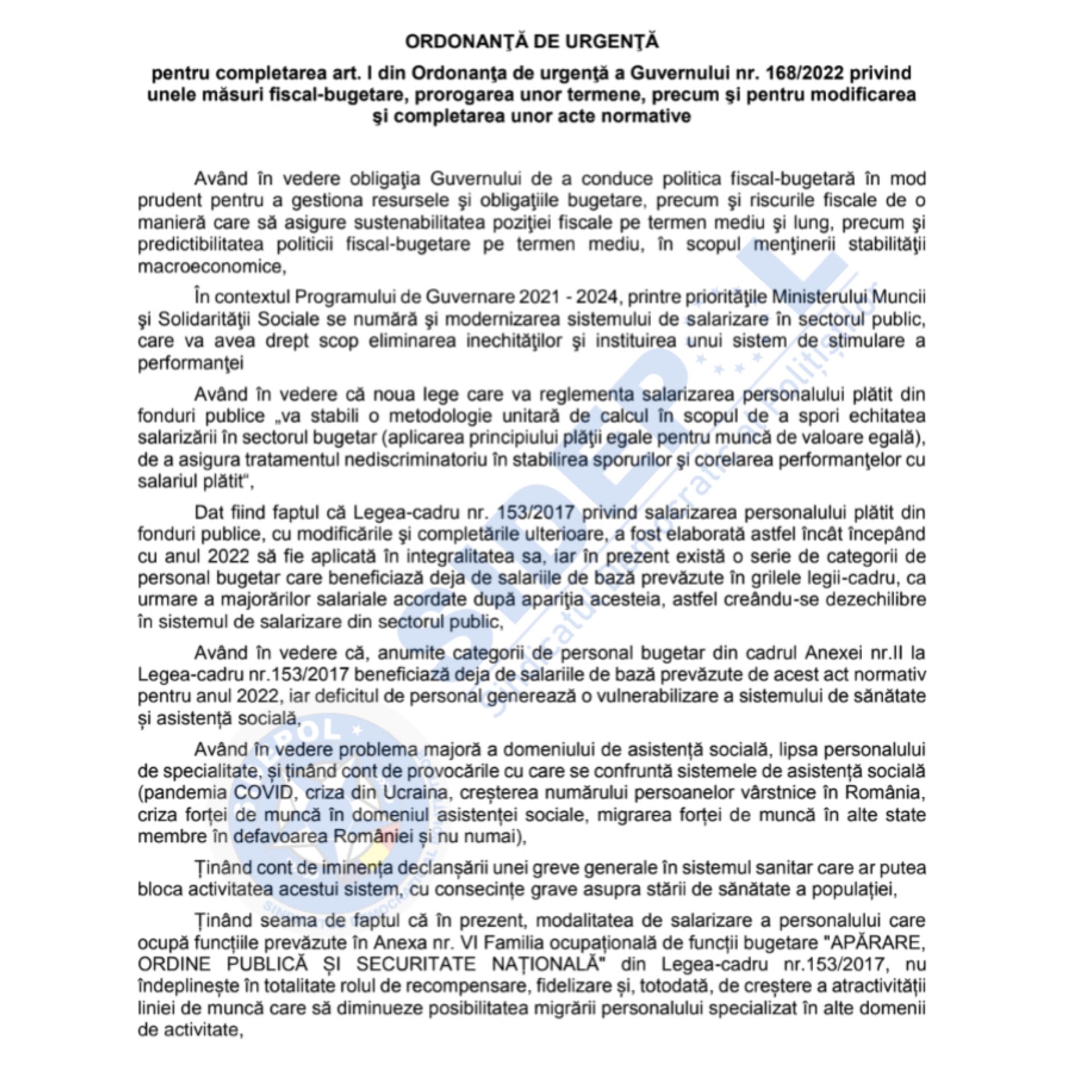 Guvernul emite proiectul de OUG privind restantele la legea salarizarii, dar continuăm protestele