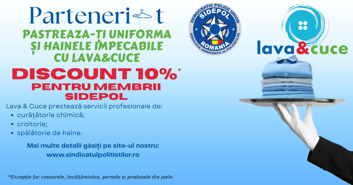 Lava & Cuce prețuri exclusive pentru membrii SIDEPOL