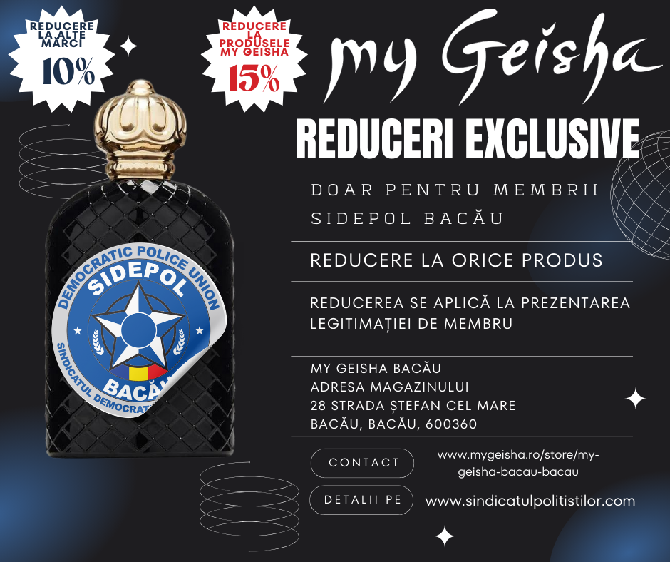 My Geisha – prețuri preferențiale pentru membrii SIDEPOL Bacău