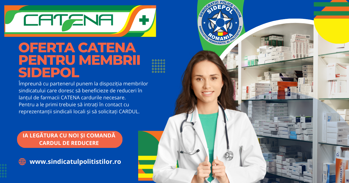 Oferta CATENA pentru membrii SIDEPOL