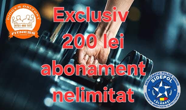 OFERTĂ SALĂ FITNESS DIOGYM ORIZONT CĂLĂRAȘI