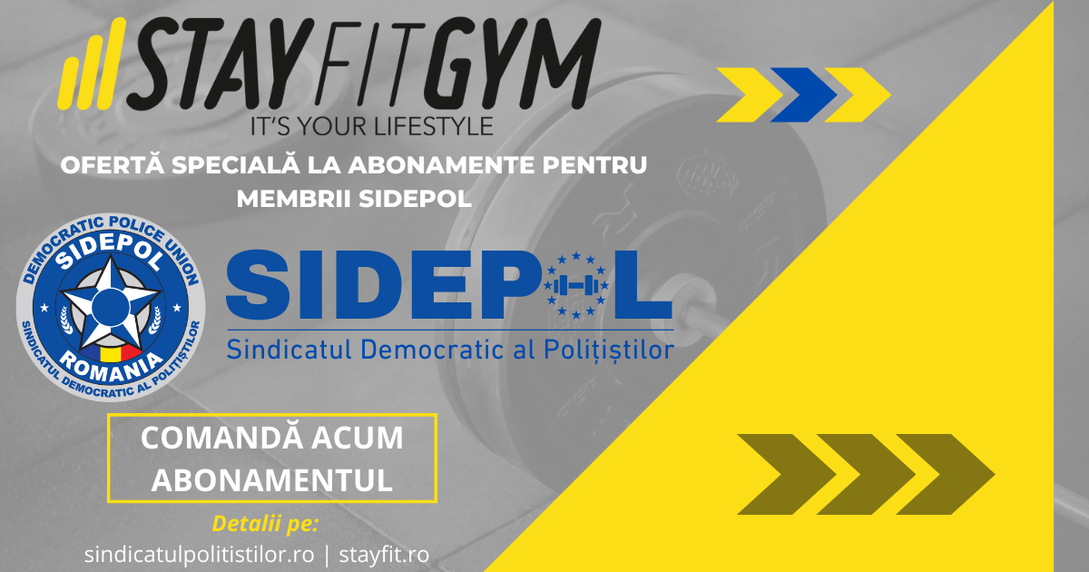 Ofertă SIDEPOL la abonamentele Gym & Fitness – rețeaua Stay Fit Gym