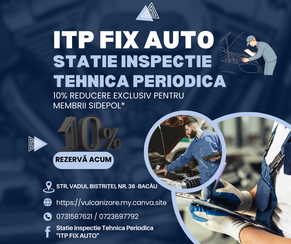 Reduceri pentru membrii SIDEPOL BACĂU la servicii ITP